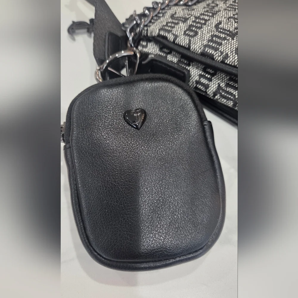 Juicy Couture Black and Gray Messenger Bag - Picture 7 of 12